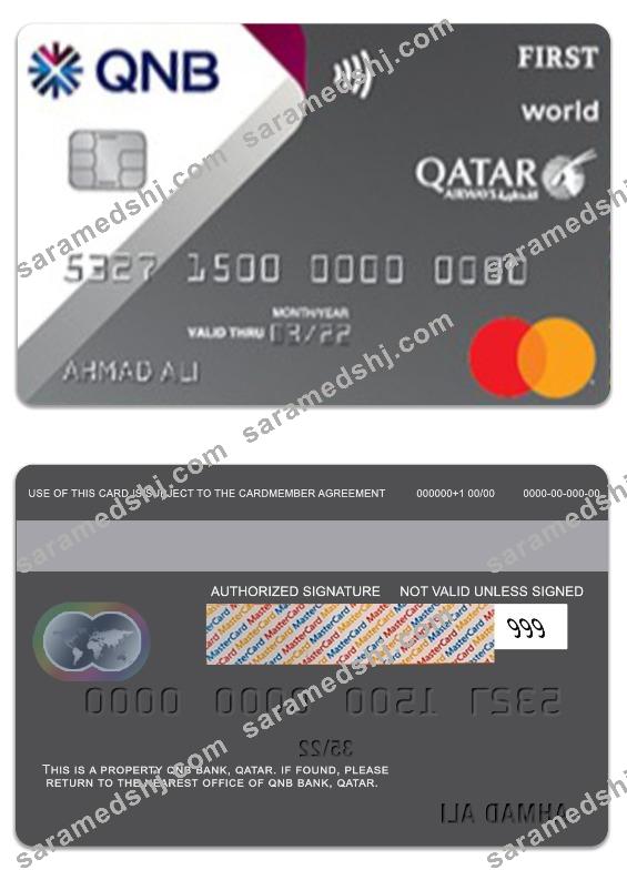 Qatar QNB Bank Qatar Airways Co-branded mastercard